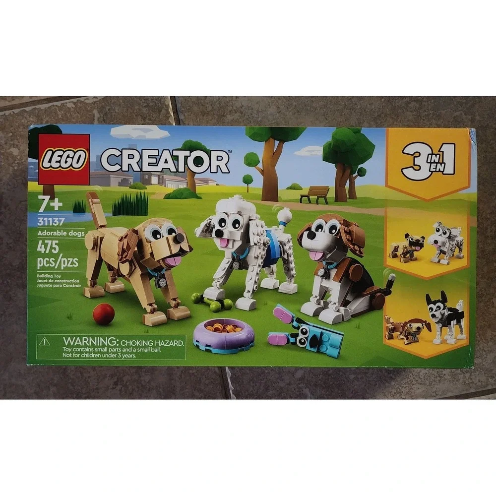 LEGO Creator 3in1 Adorable Dogs 31137 Building Toy Set 475 Pieces NEW